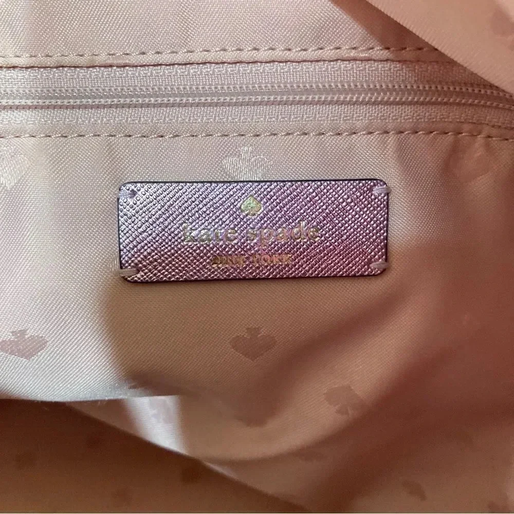 KATE SPADE Lola Glitter Tote & Wallet Pink Set